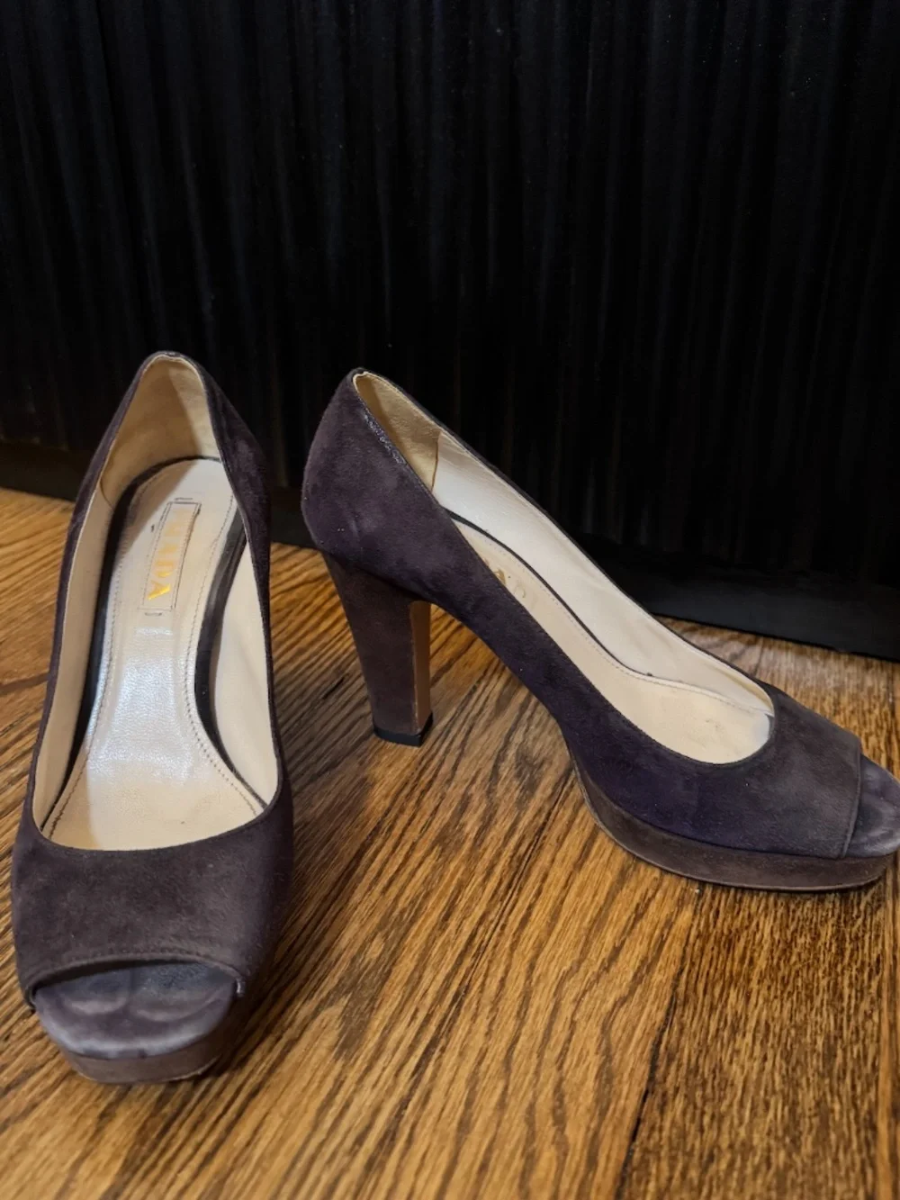 Prada Suede Brown Pumps Size 37.5